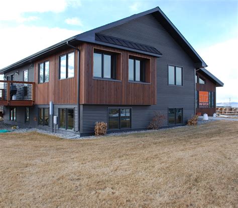 two story metal exterior home